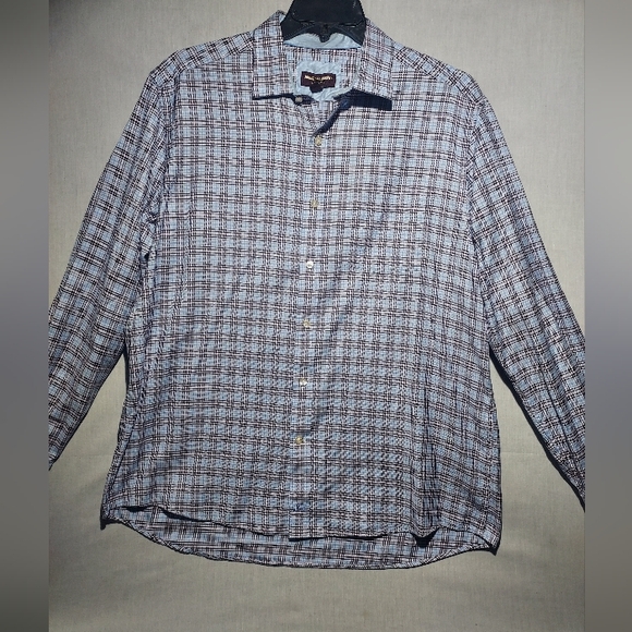 EUC Johnston and Murphy long sleeve button-up men's shirt size‎ XL - Picture 1 of 7